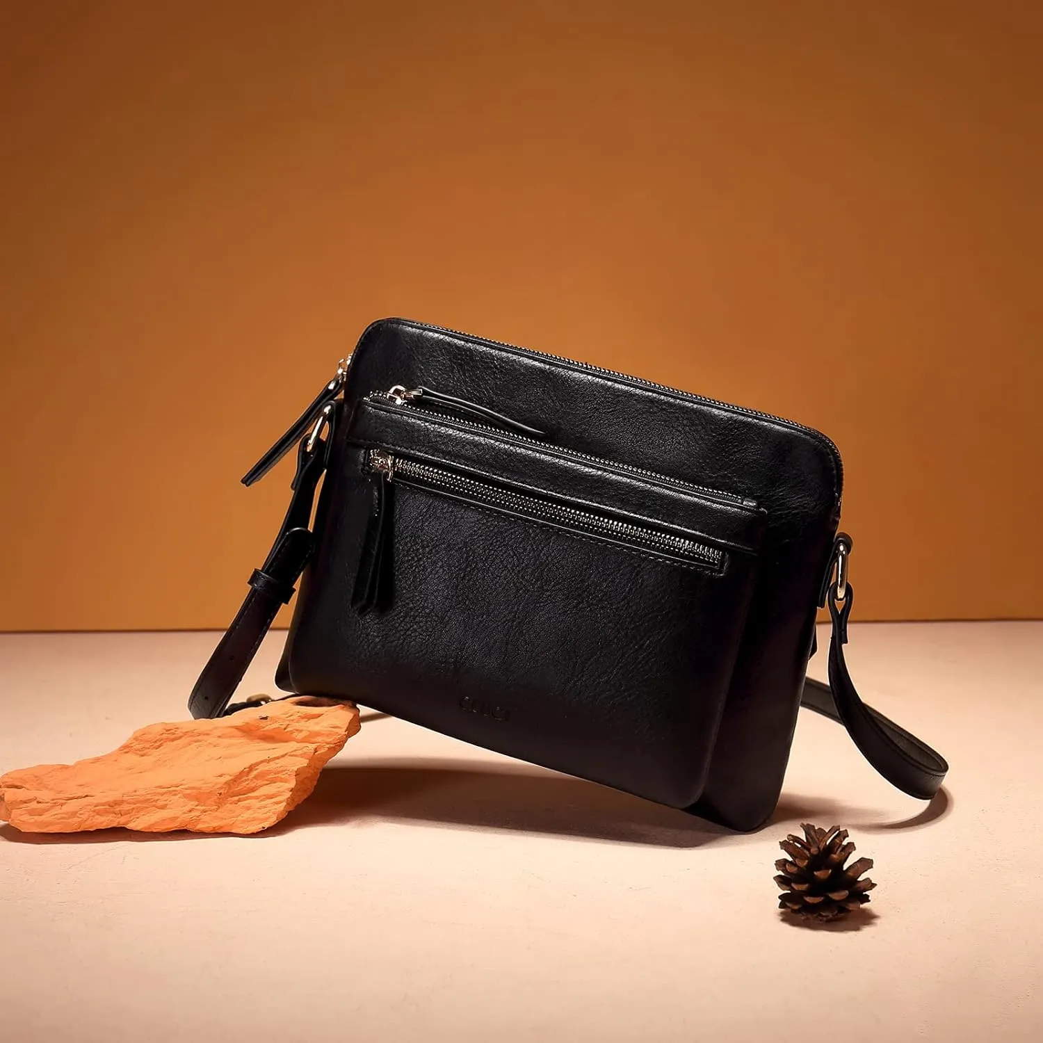 CLUCI Crossbody Purse for Women Multi Pockets Bag Vegan Leather Small Shoulder Handbags Summer Travel Designer Vintage Ladies