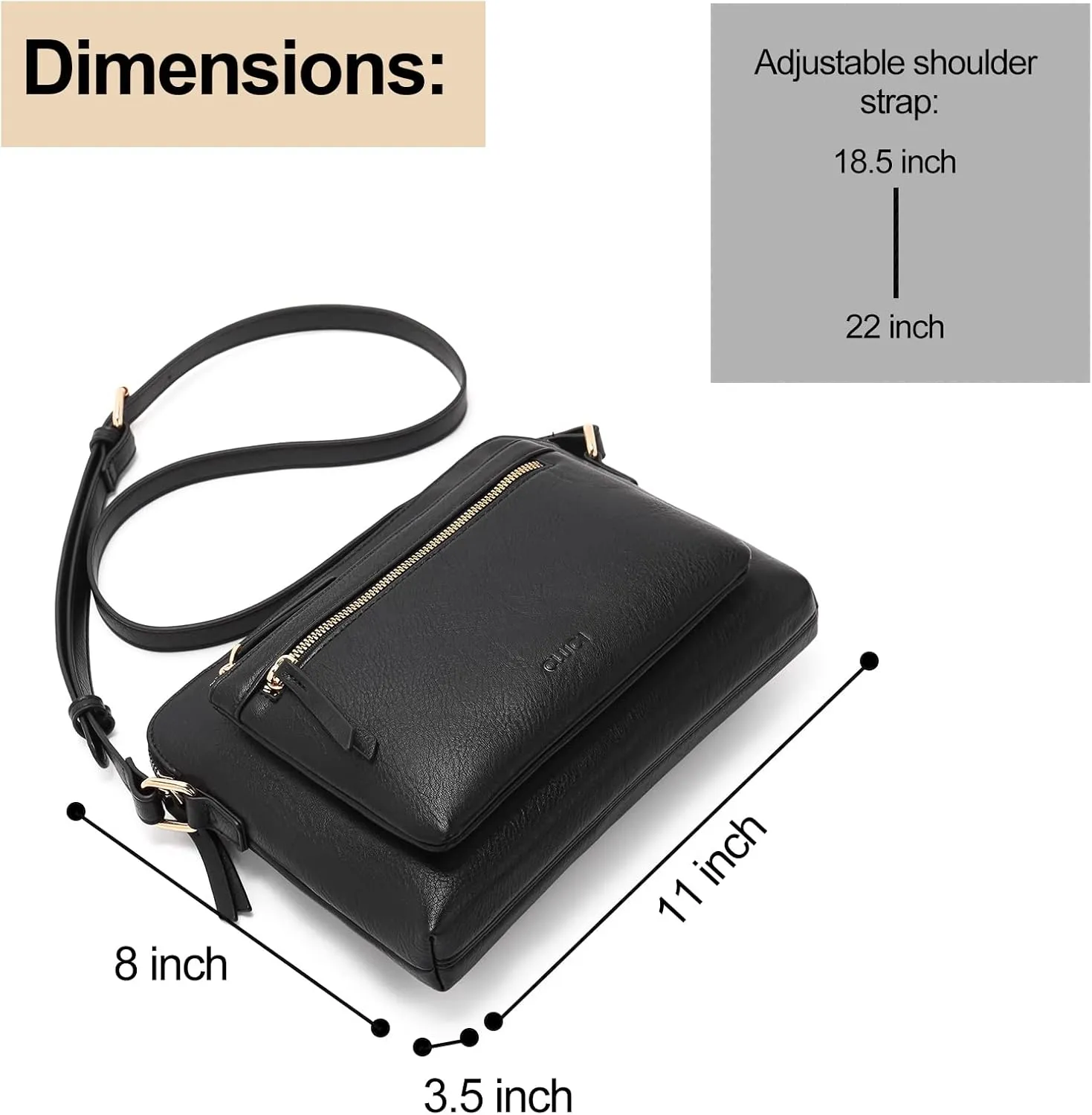 CLUCI Crossbody Purse for Women Multi Pockets Bag Vegan Leather Small Shoulder Handbags Summer Travel Designer Vintage Ladies