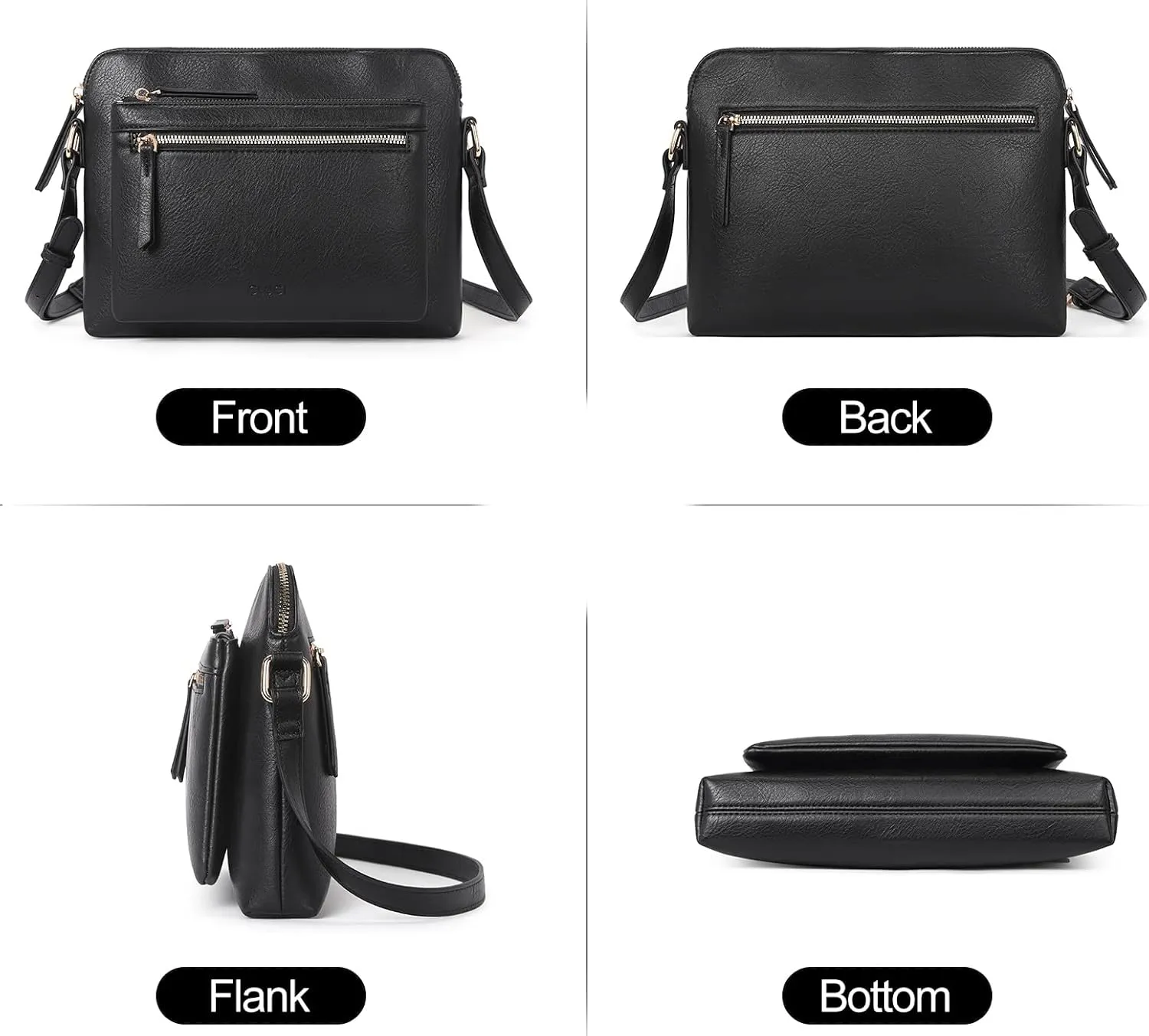 CLUCI Crossbody Purse for Women Multi Pockets Bag Vegan Leather Small Shoulder Handbags Summer Travel Designer Vintage Ladies