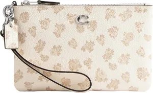 Coach Essential Small Wristlet with Floral Print, LH/Chalk Multi
