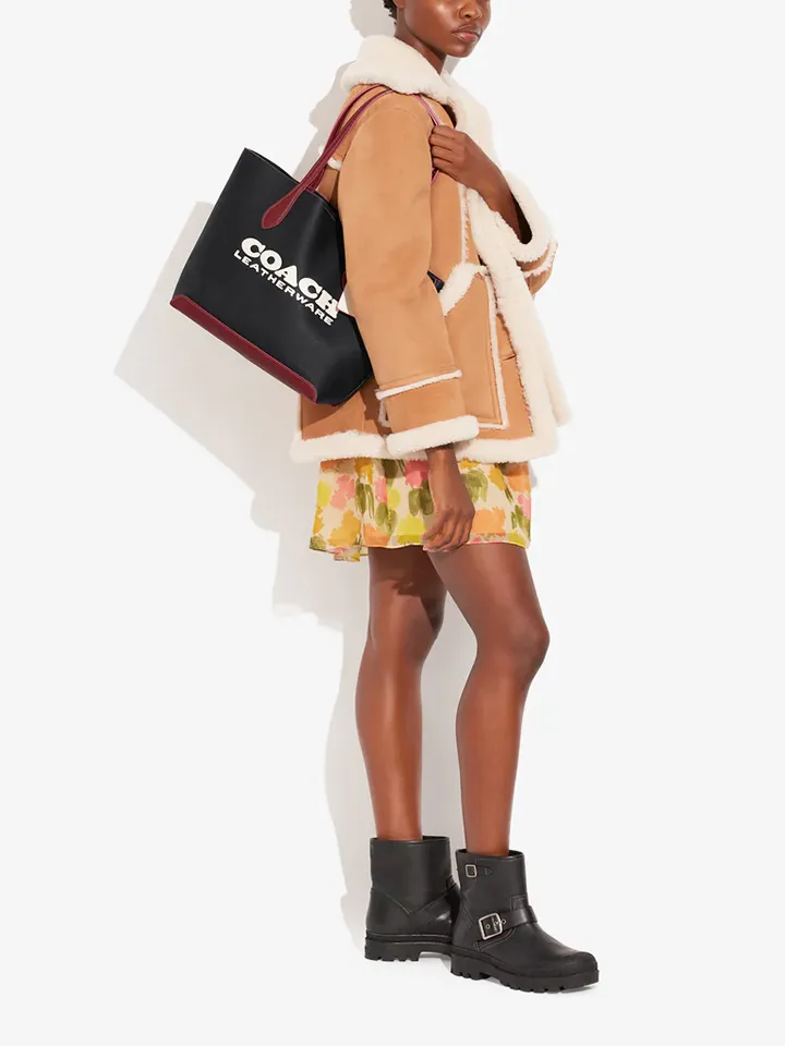 Coach Kia Tote In Colorblock Black Multi