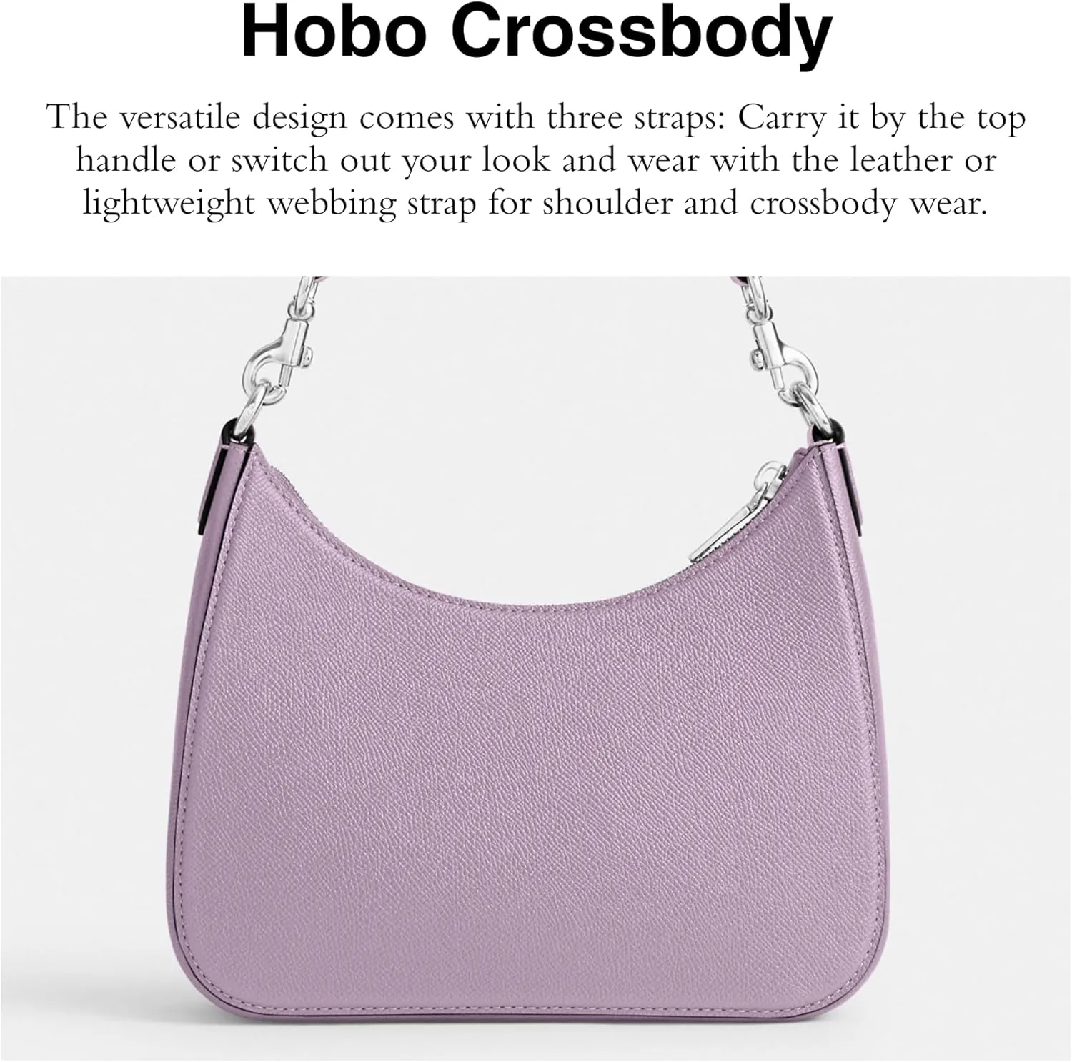 Coach Unisex Hobo Crossbody Bag in Crossgrain Leather