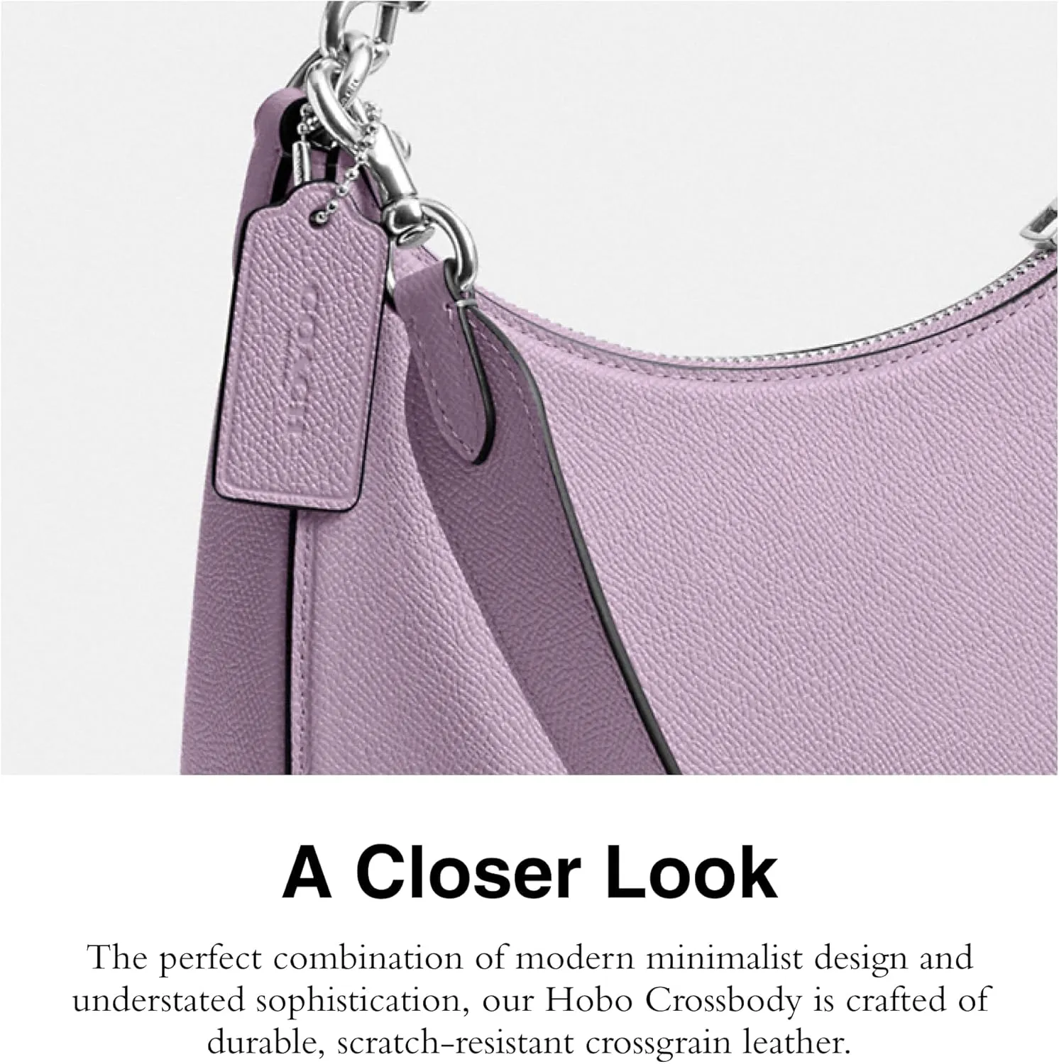 Coach Unisex Hobo Crossbody Bag in Crossgrain Leather