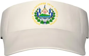 Coat of Arms Salvador Adult Sun Visor Cap - UV Protection, Breathable, Adjustable, Sports & Outdoor Hat Black