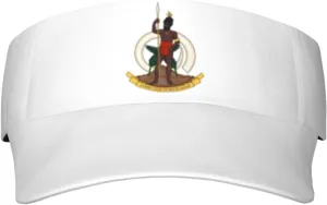 Coat of Arms Vanuatu Adult Sun Visor Cap - UV Protection, Breathable, Adjustable, Sports & Outdoor Hat Black