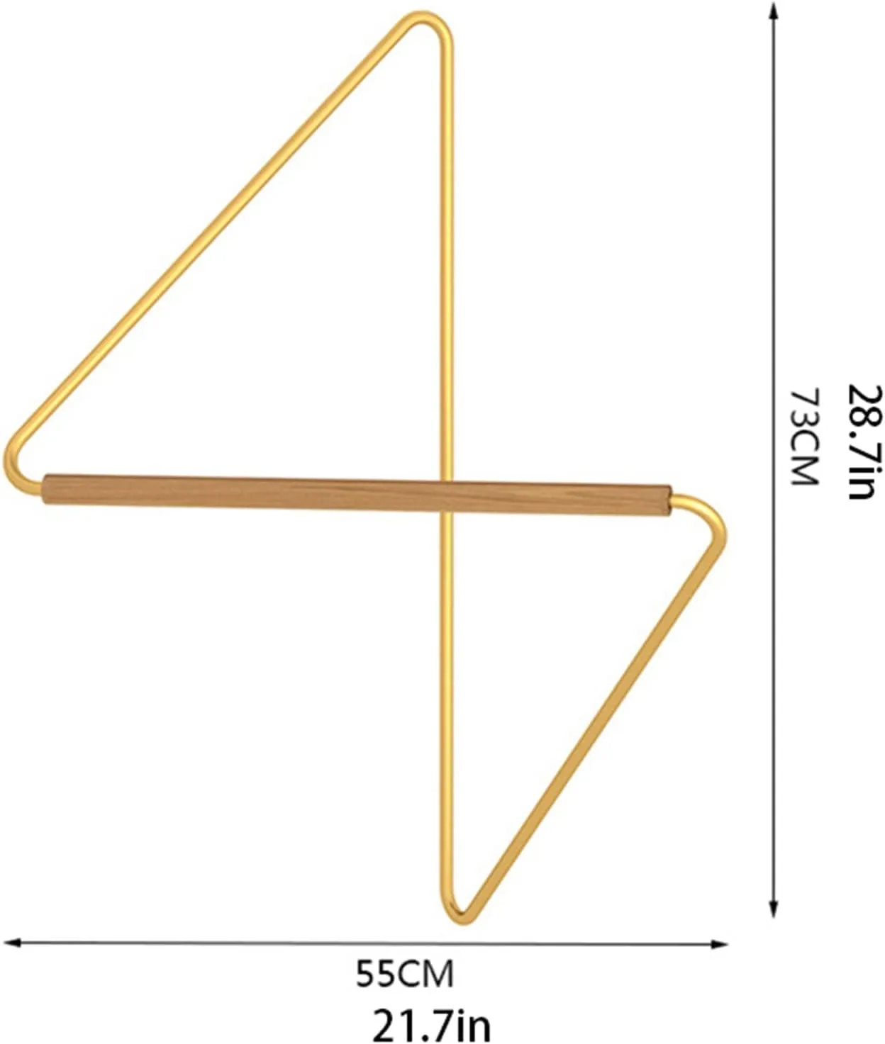 Coat Rack Wall Mounted Corner Coat Rack Modern and Minimalist Clothes Hanging Rack Metal and Wooden Clothing Organizer Hanging Clothes Rack for Bathroom Entryway Office Display and Storage