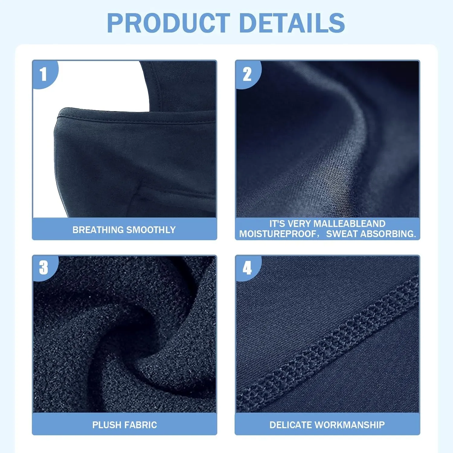 Cold Weather Face Cover for Men Windproof Thermal Winter Breathable Scarf Mask Women Neck Warmer Hood