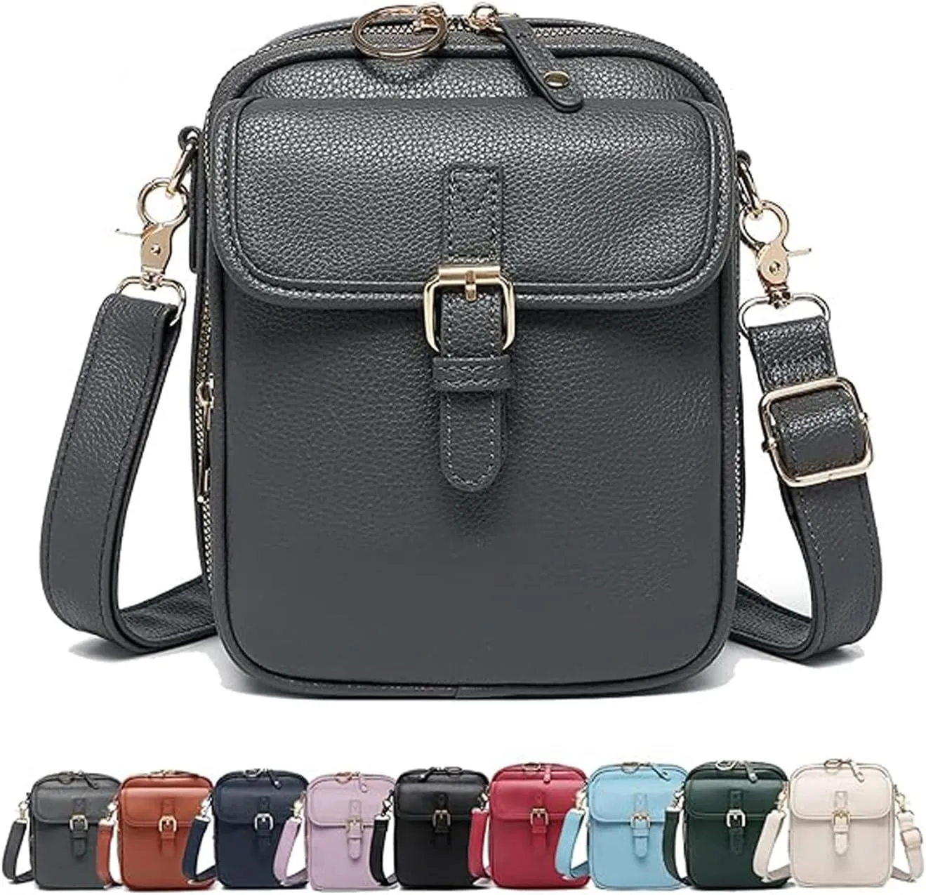 Collaborate Crossbody Leather Bag, Comebybuy Purse Vintage Mini Messenger Bag, Mini Phone Pouch with Card Slot
