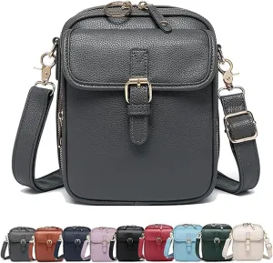 Collaborate Crossbody Leather Bag, Comebybuy Purse Vintage Mini Messenger Bag, Mini Phone Pouch with Card Slot