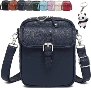 Collaboraten1 Crossbody Leather Bag, Urvashi Large Capacity Anti-Theft Vintage Bag with 10 Card Slots
