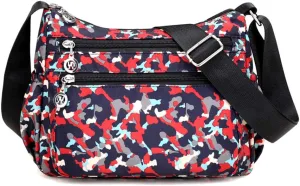 Collsants Nylon Crossbody Purse for Women Travel Shoulder Bag Multi Pocket Water Resistant
