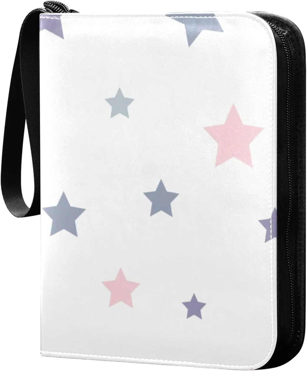 Colorful Endless Stars Card Binder 4-Pocket, 400 Pockets Trading Cards Holder Games Card Albums Storage Organizer Case for Football, Baseball Cards