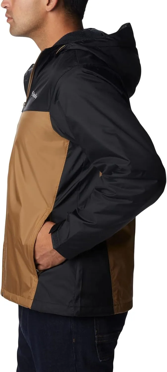 Columbia Men’s Glennaker Sherpa Lined Rain Jacket, Waterproof