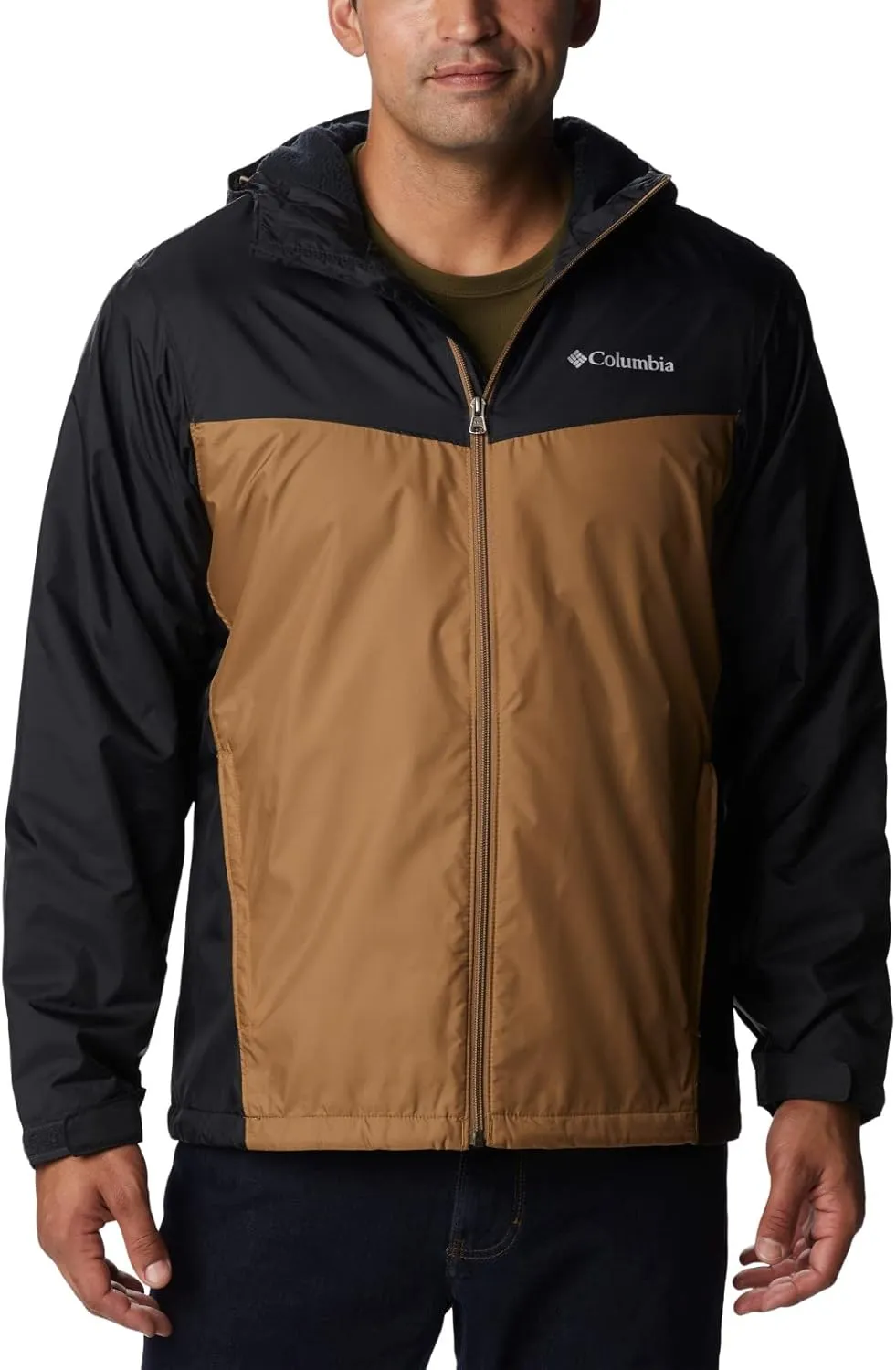 Columbia Men’s Glennaker Sherpa Lined Rain Jacket, Waterproof