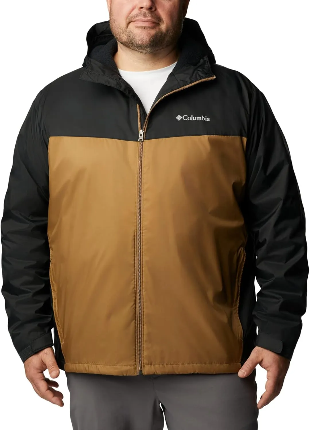 Columbia Men’s Glennaker Sherpa Lined Rain Jacket, Waterproof