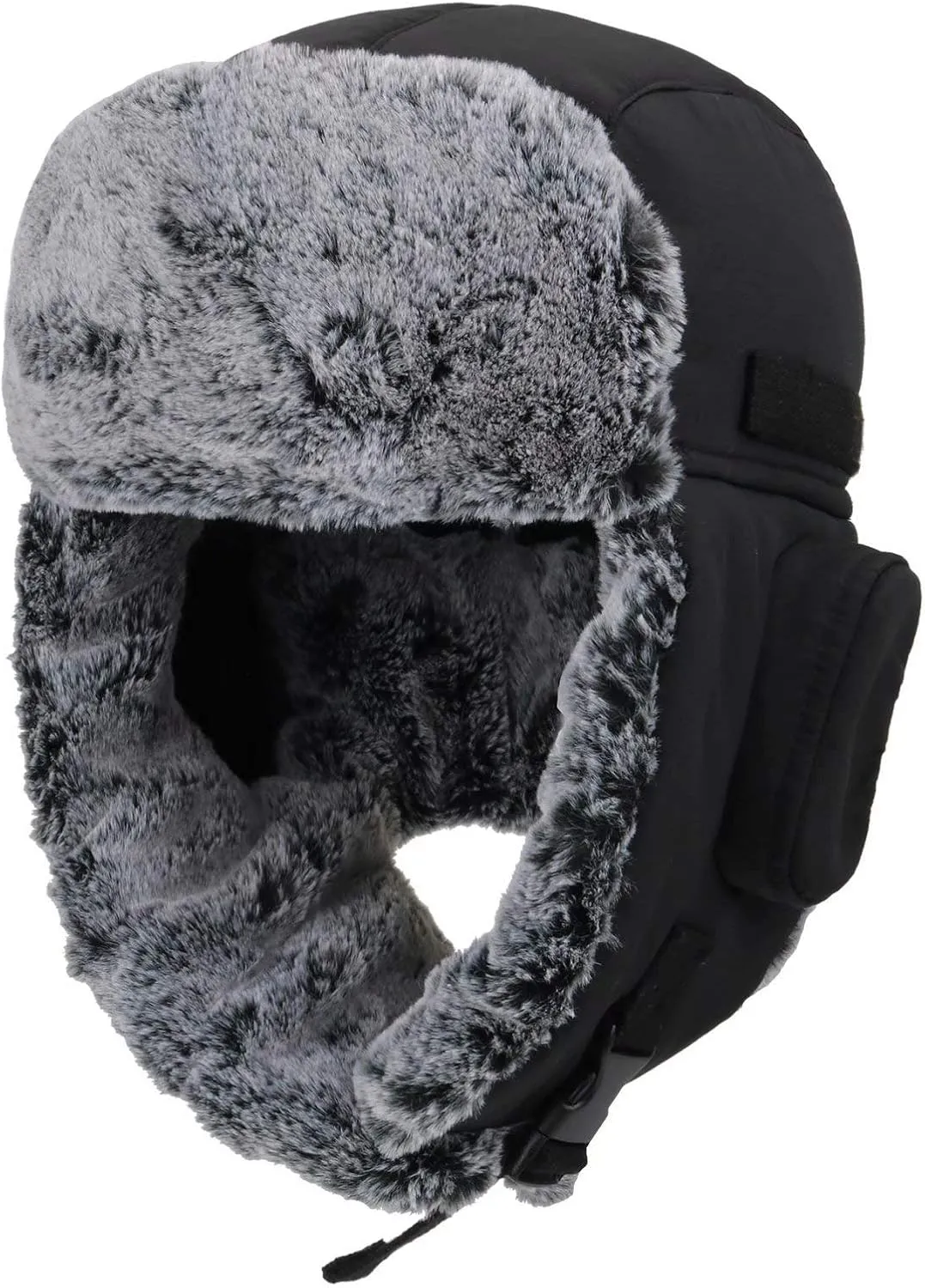 Connectyle Men's Trapper Hat with Faux Fur Linning Eskimo Windproof Winter Warm Hats Ushanka Hunting Hat