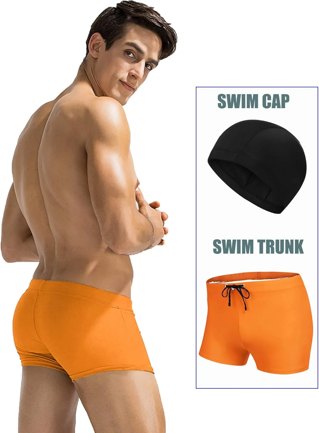 COOFANDY Men's Swimsuit Camo Quick Dry Mens Swimming Shorts Trunks with Pockets