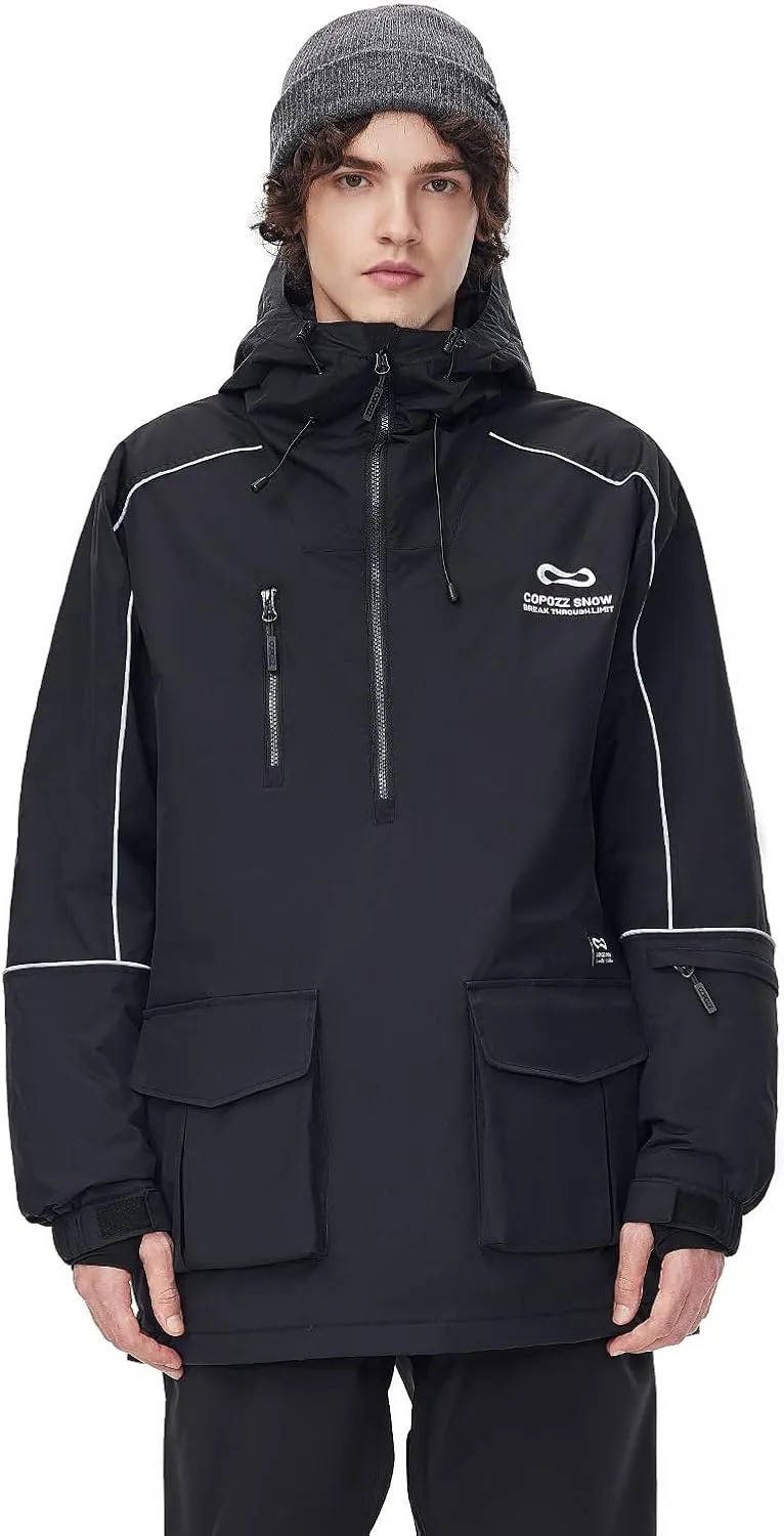 COPOZZ Ski Jacket Waterproof Breathable All Weather Protection for Men Women Perfect for Skiing Hiking and Outdoor Activities
