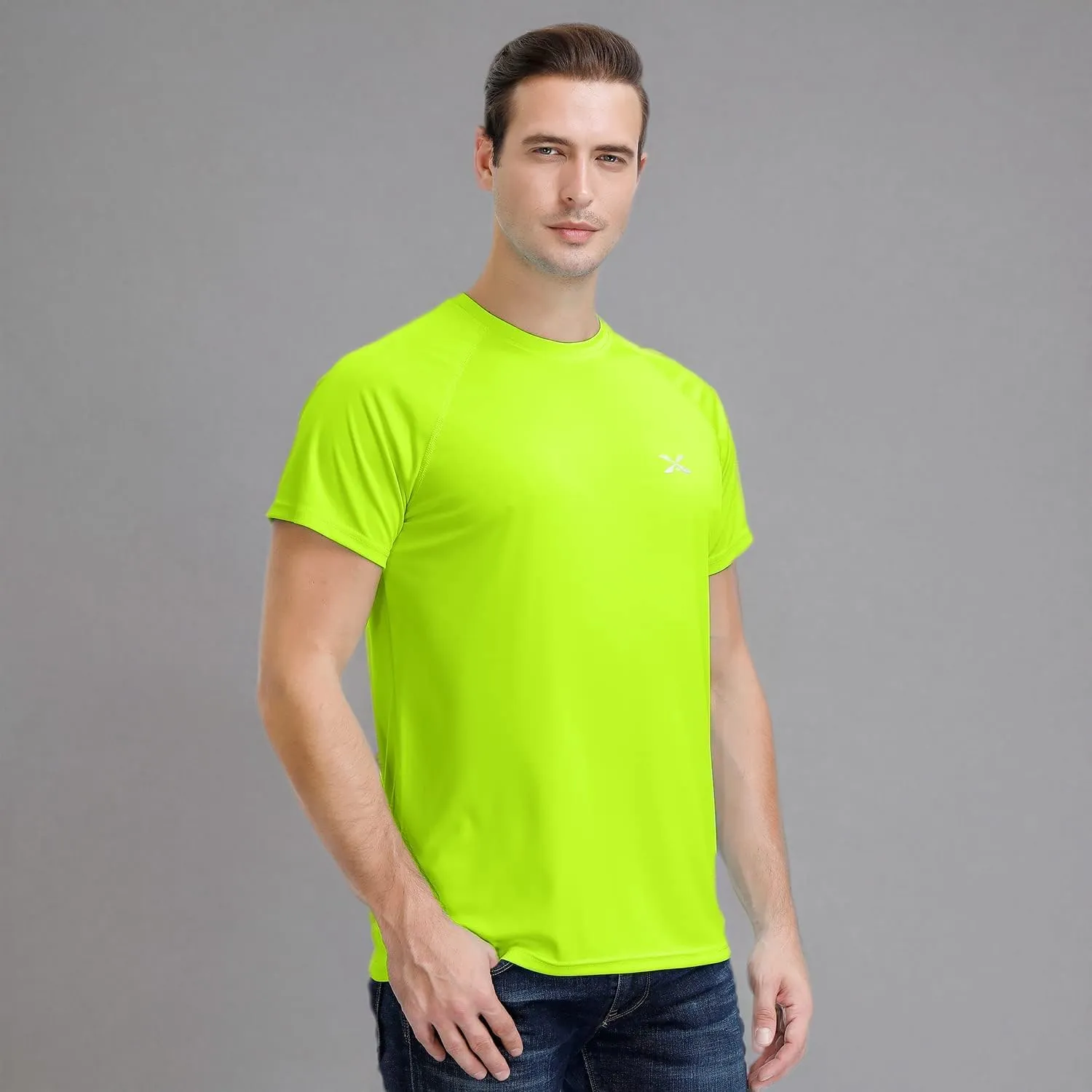 Corna Men's Short Sleeve T-Shirts, Lightweight Men's Workout Shirt, UPF 50  Sun Protection Athletic Dry Fit Shirts for Men