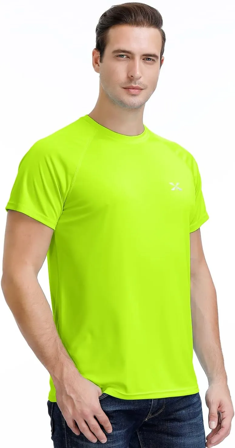 Corna Men's Short Sleeve T-Shirts, Lightweight Men's Workout Shirt, UPF 50  Sun Protection Athletic Dry Fit Shirts for Men