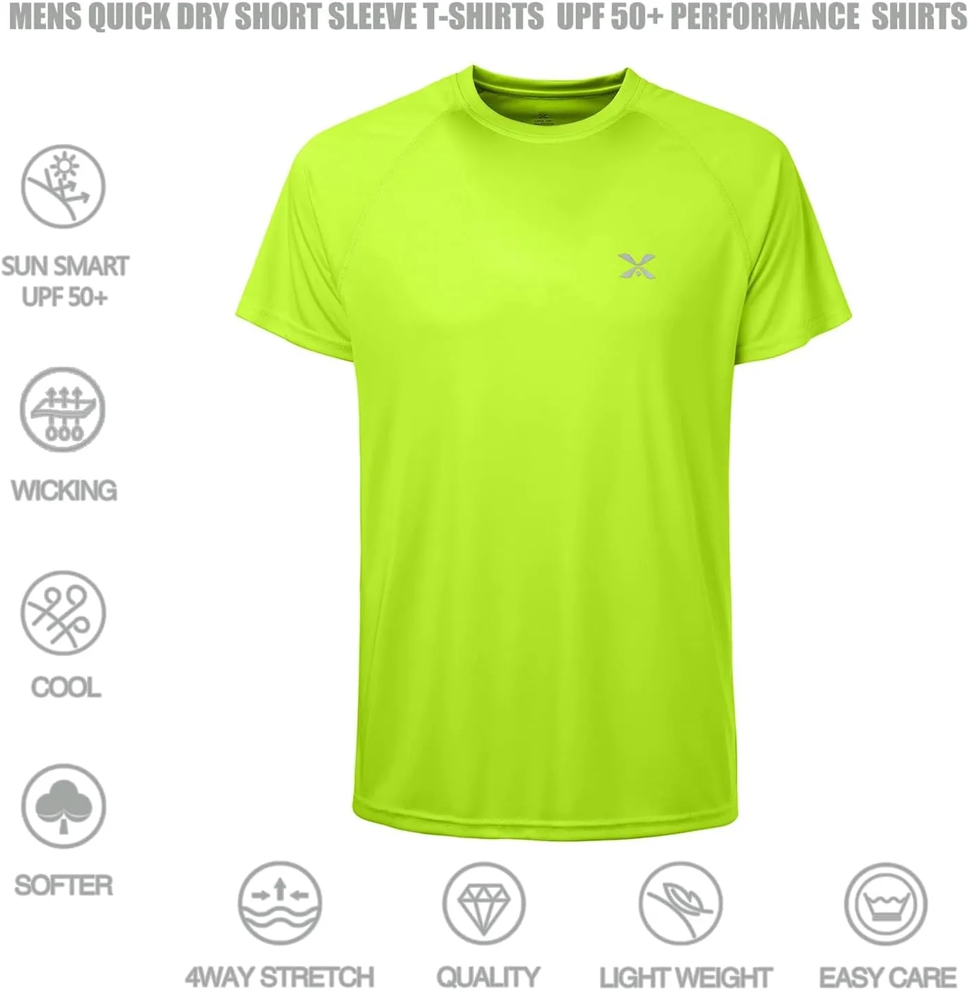 Corna Men's Short Sleeve T-Shirts, Lightweight Men's Workout Shirt, UPF 50  Sun Protection Athletic Dry Fit Shirts for Men