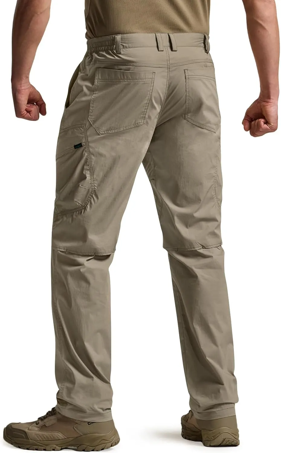 CQR Men's Quick Dry Tactical Pants, Water Resistant Outdoor Pants, Lightweight Stretch Cargo Work Hiking Pants
