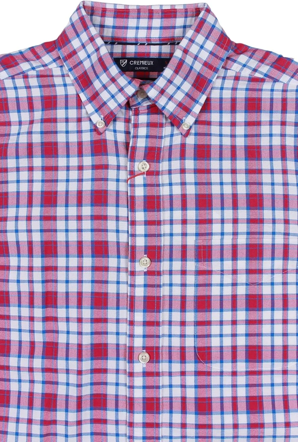 Cremieux Men's Lightweight Oxford Cotton Short Sleeve Button-Down Shirt with Pocket