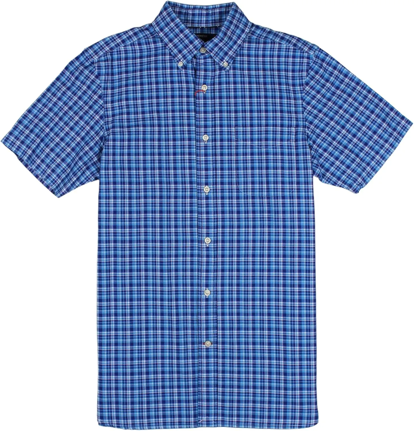 Cremieux Men's Lightweight Oxford Cotton Short Sleeve Button-Down Shirt with Pocket