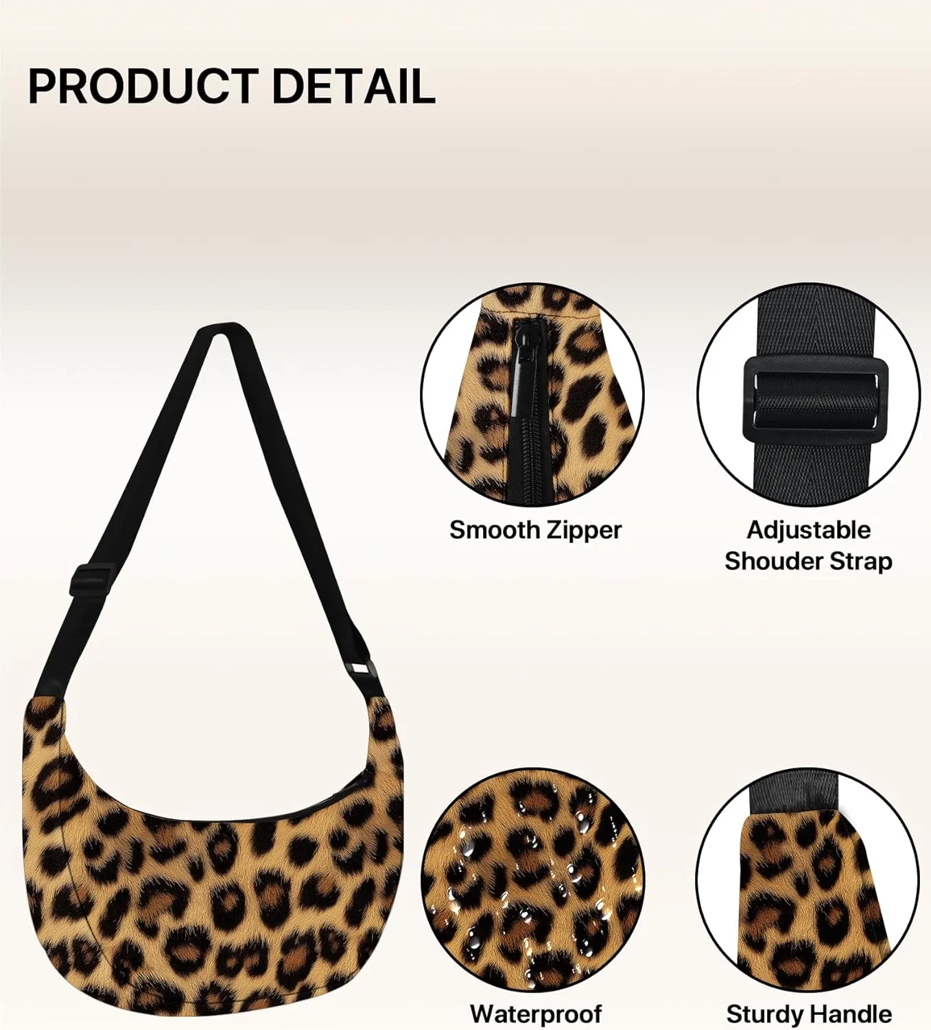 Crescent Bag Crossbody Bag for Women Shoulder Bags Crossbody Purse Waterproof and Adjustable Strap Casual Outdoor