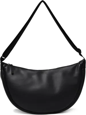 Crescent Bag for Women Men PU Leather Crossbody Bag Large Dumpling Bag Lightweight Hobo Sling bag Shoulder Bag