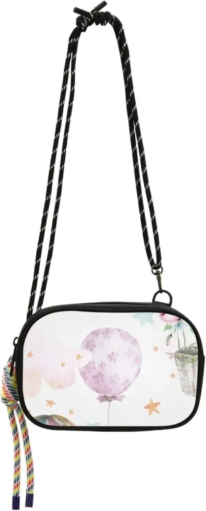 Crossbody Bag Balloons Flowers Cell Phone Purse Wallet with Credit Card Slots Multicolor Handbag with Adjustable Strap Fits Phone Keys And More