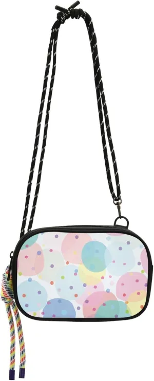 Crossbody Bag Cute Colorful Party Dots Balloons Cell Phone Purse Wallet with Credit Card Slots Multicolor Handbag with Adjustable Strap Fits Phone Keys And More