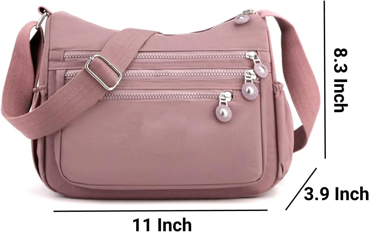 Crossbody Bag for Women, Nylon Waterproof Shoulder Bag with Pockets Adjustable Strap, Purse Handbag for Women