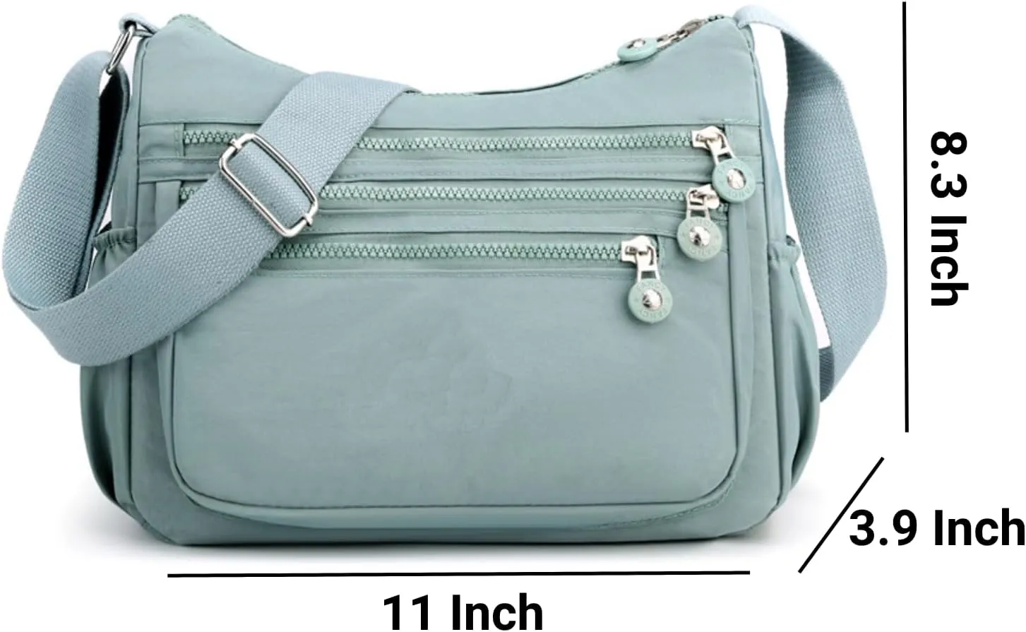 Crossbody Bag for Women, Nylon Waterproof Shoulder Bag with Pockets Adjustable Strap, Purse Handbag for Women
