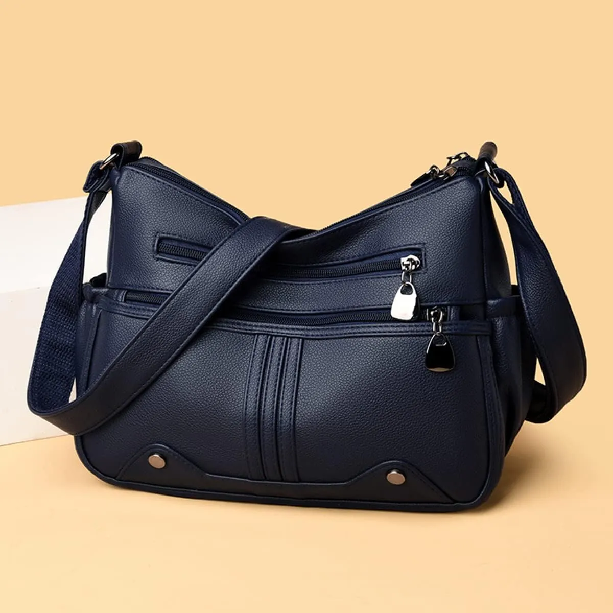 Crossbody Bag for Women Soft PU Leather Shoulder Handbag Multi Pocketbook for Women Ladies