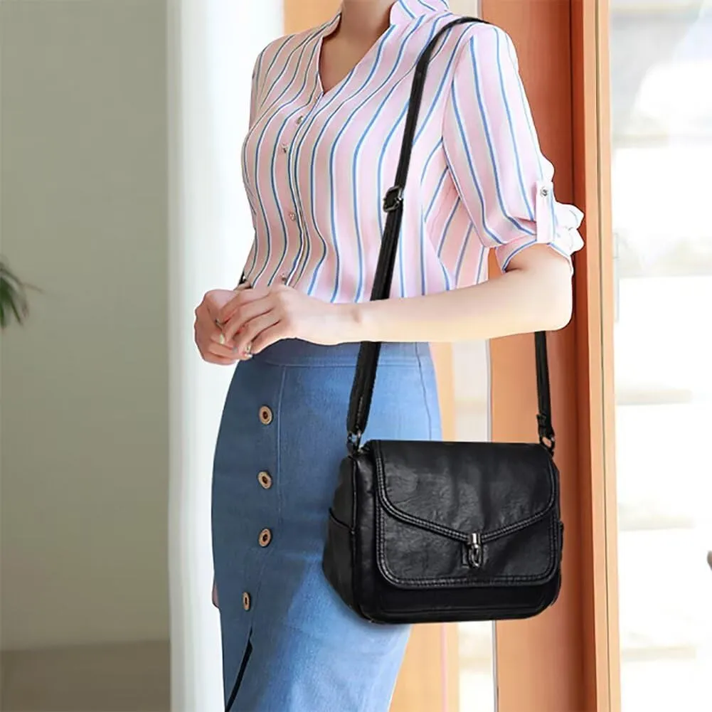 Crossbody Bag for Women Vintage Shoulder Purse Designer Tote Bag Soft Leather Top Handle Satchel Purse Hobo Handbag
