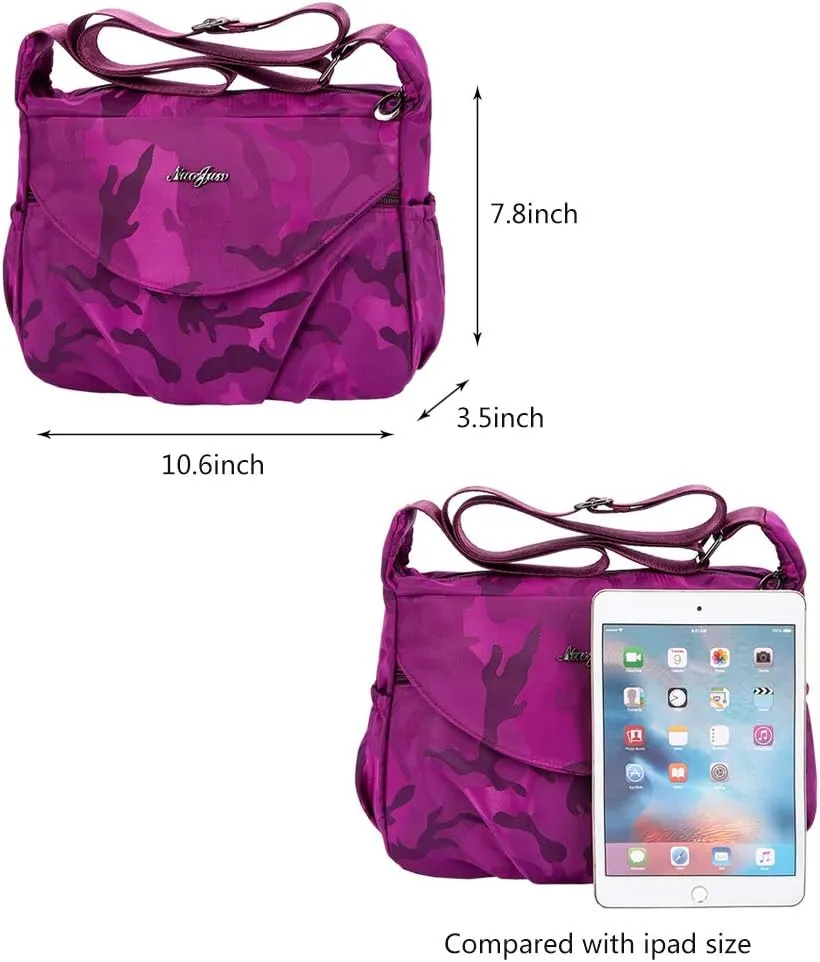 Crossbody Bag for Women Waterproof Nylon Shoulder Bag Messenger Bag Casual Handbag Purse