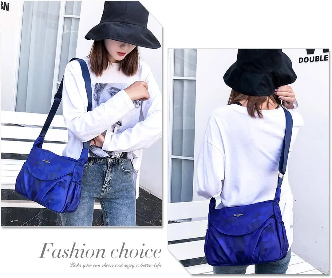 Crossbody Bag for Women Waterproof Nylon Shoulder Bag Messenger Bag Casual Handbag Purse