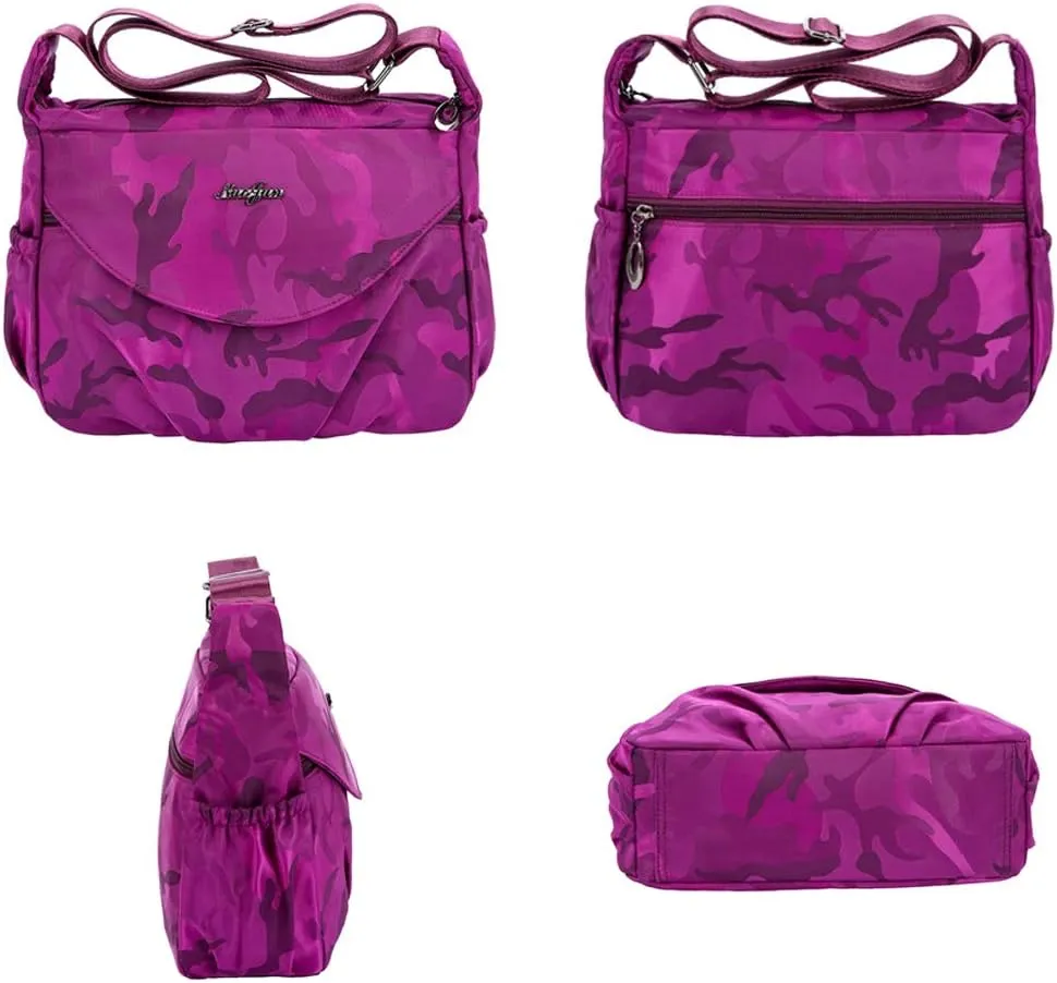 Crossbody Bag for Women Waterproof Nylon Shoulder Bag Messenger Bag Casual Handbag Purse