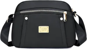 Crossbody Bag for Women, Waterproof Nylon Shoulder Bag with Pockets Adjustable Strap Small Purse Handbag for Ladies