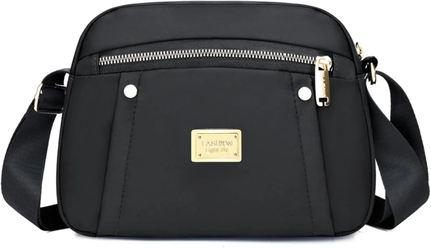 Crossbody Bag for Women, Waterproof Nylon Shoulder Bag with Pockets Adjustable Strap Small Purse Handbag for Ladies