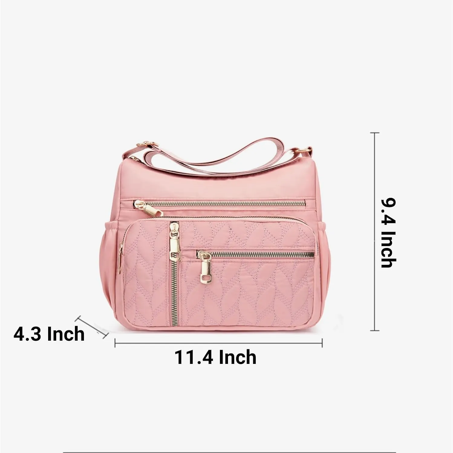 Crossbody Bag for Women, Waterproof Shoulder Bag with Adjustable Strap, Casual Nylon Purse Handbag for Women