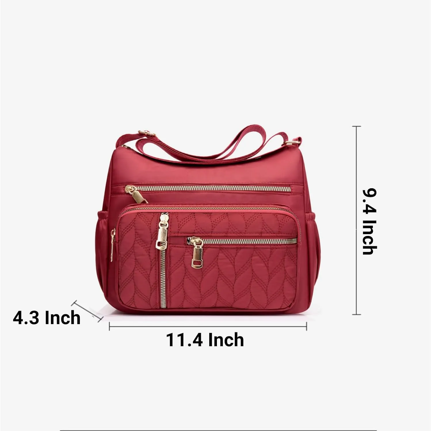 Crossbody Bag for Women, Waterproof Shoulder Bag with Adjustable Strap, Casual Nylon Purse Handbag for Women