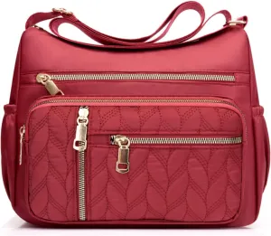 Crossbody Bag for Women, Waterproof Shoulder Bag with Adjustable Strap, Casual Nylon Purse Handbag for Women