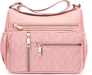Crossbody Bag for Women, Waterproof Shoulder Bag with Adjustable Strap, Casual Nylon Purse Handbag for Women