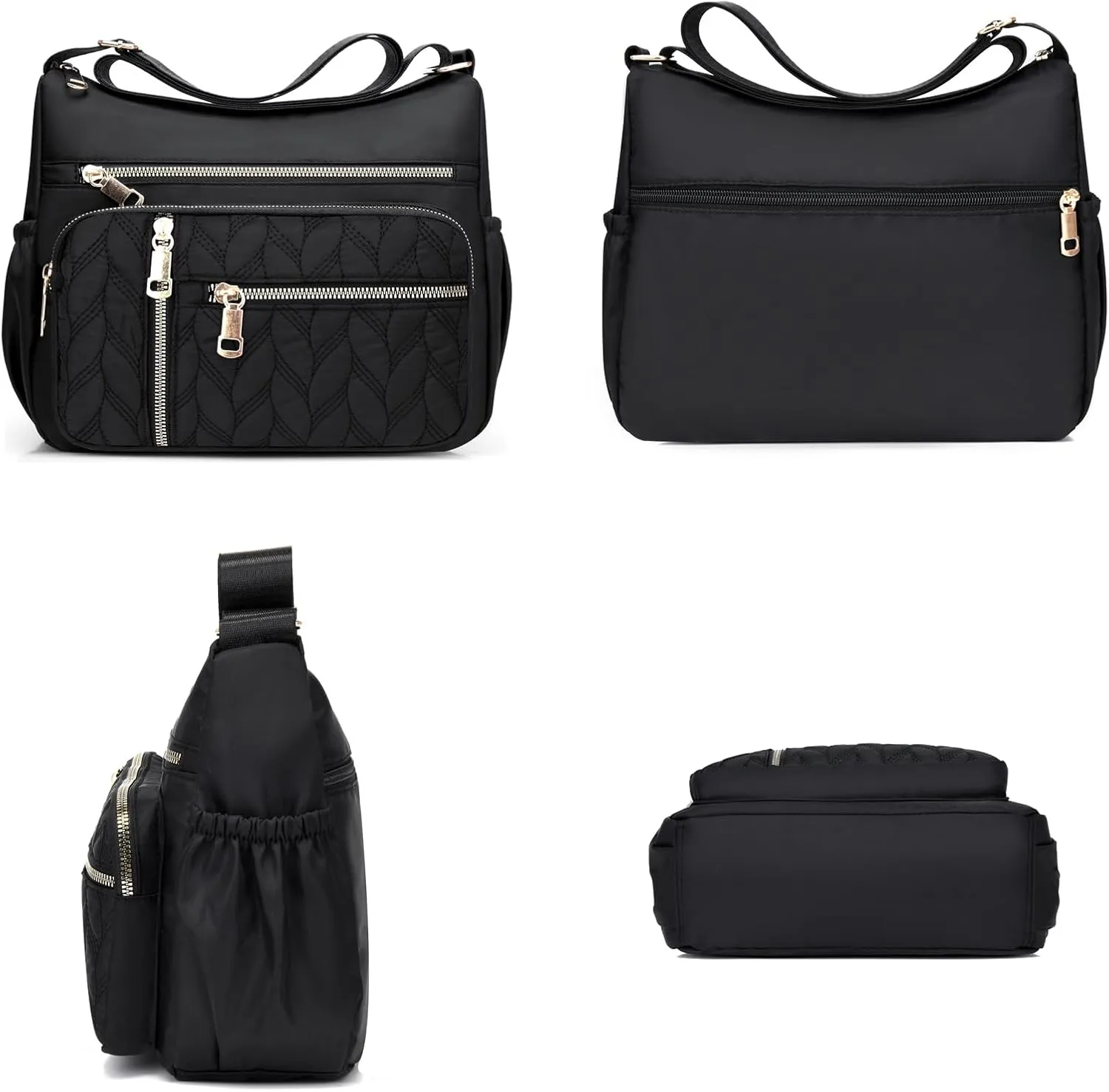 Crossbody Bag for Women, Waterproof Shoulder Bag with Adjustable Strap, Casual Nylon Purse Handbag for Women
