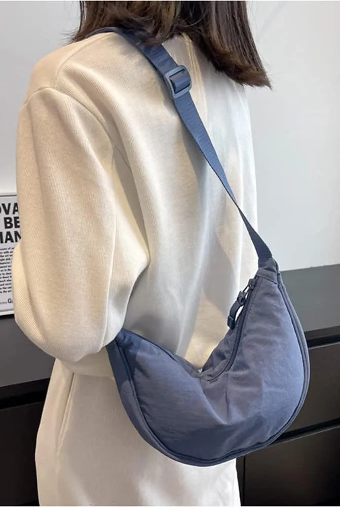Crossbody Bag Hobo Sling Crescent Bag Women Men Trendy Small Shoulder Bag Purse Dumpling Bag Casual Handbag Adjustable Strap