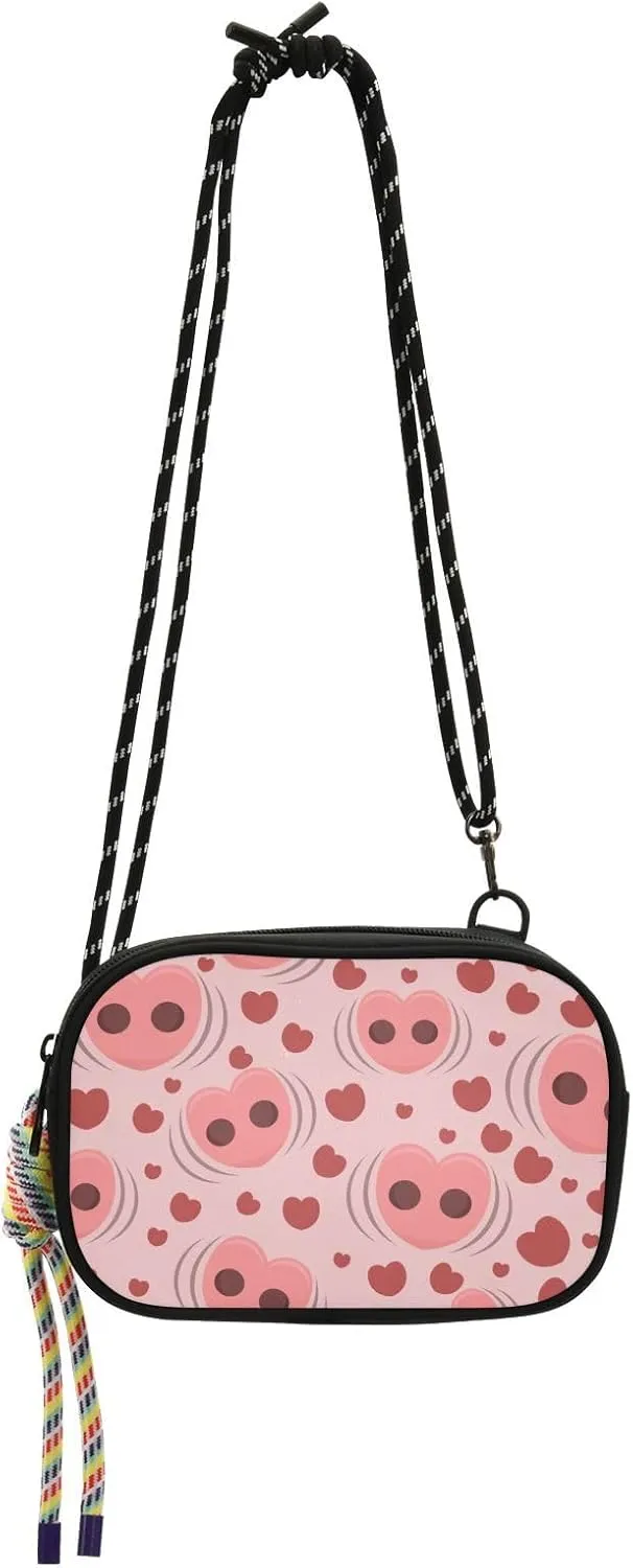 Crossbody Bag Pig Nose Love Cell Phone Purse Wallet with Credit Card Slots Multicolor Handbag with Adjustable Strap Fits Phone Keys And More