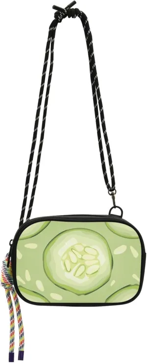 Crossbody Bag Slice Of Green Cucumber Cell Phone Purse Wallet with Credit Card Slots Multicolor Handbag with Adjustable Strap Fits Phone Keys And More