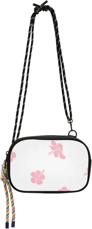 Crossbody Bag Tropical Flowers Hibiscus Pattern Cell Phone Purse Wallet with Credit Card Slots Multicolor Handbag with Adjustable Strap Fits Phone Keys And More